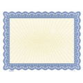 Blue Custom Printed Certificate - 8-1/2" x 11"
